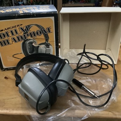 Vintage ARCHER Deluxe Headphones, Radio Shack, Tandy #279-200A, Soft Padding VGC