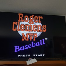 ROGER CLEMENS MVP BASEBALL NES (Nintendo Entertainment) Authentic Tested Working