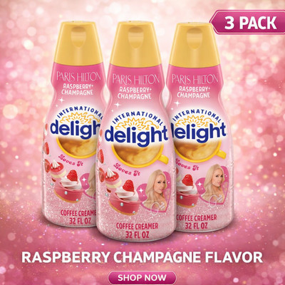 International Delight Paris Hilton Raspberry Champagne Coffee Creamer Bottle, 32