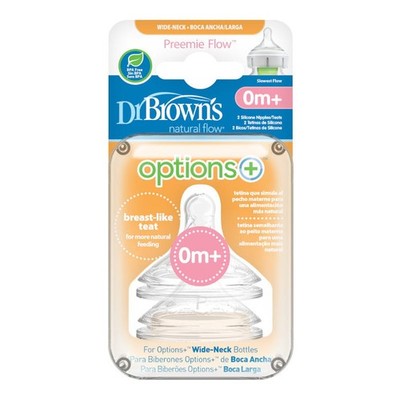 Options+ Weithals-Flaschensauger für Frühgeborene, Dr. Brown's