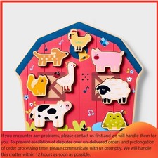 Barnyard Sounds Chunky Puzzle Set - 9pc - Wooden Puzzles Kids Educational