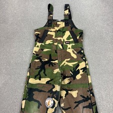 Dickies Dungarees Kids 28x21 Brown Bib Overalls Workwear Canvas Camo Youth