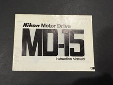 Nikon Motor Drive MD-15 Instruction Manual