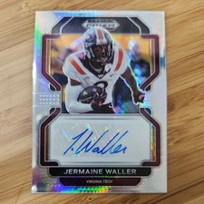 2022 Panini Prizm Draft Picks Silver Hyper Prizm Jermaine Waller Auto #RAJWA
