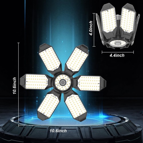 Led Garage Lights 6-Pack 200W Super Bright Ceiling Led Shop Lights, E26/E27 B... - Picture 7 of 7
