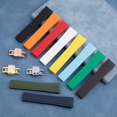 22mm FKM Rubber Watch Strap Wristband Fits Patek Philippe Aquanaut 5968