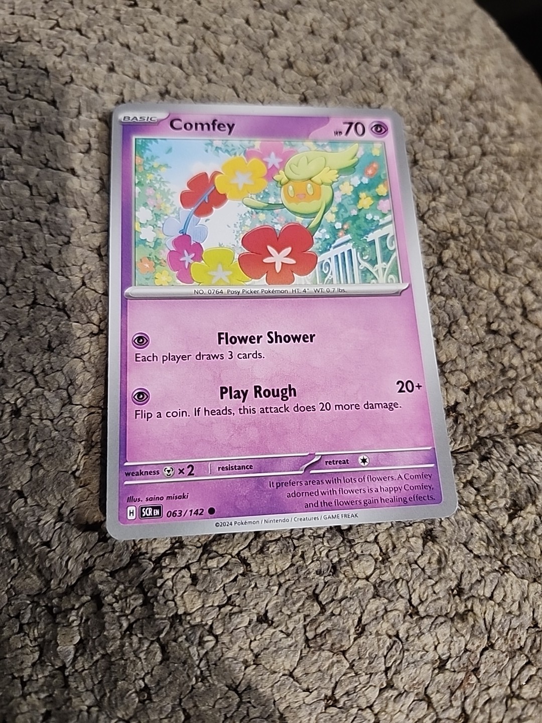 Pokemon TCG Comfey 063/142 Stellar Crown Regular NM