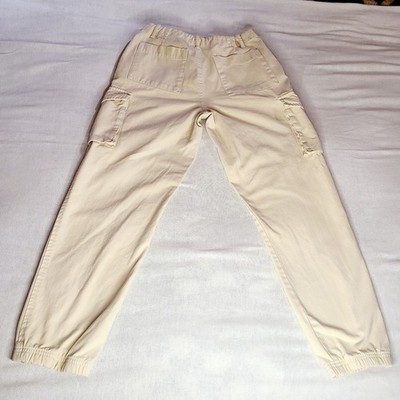 Z-Supply Cargo Pants Women M Beige Drawstring Pockets Soft Comfy Jogger Style