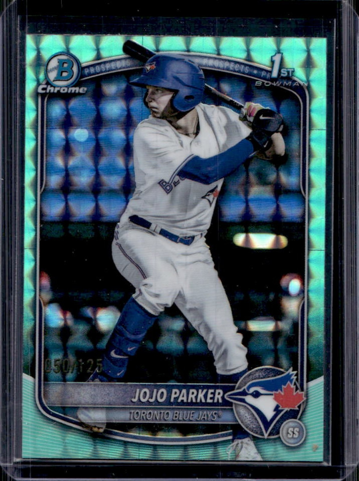 2025 Bowman Draft JoJo Parker Chrome Aqua Geometric Refractor 1st #/125