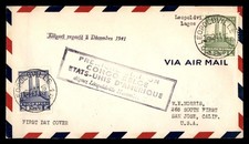 Mayfairstamps Belgian Congo FDC 1941 Statue Man Towers Leopoldville to Lagos Fir