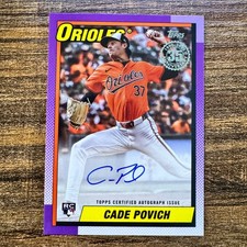 2025 Topps Series 2 Cade Povich 1990 Insert Auto #90B2-CP Baltimore Orioles RC