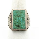 Southwest Sterling Turquoise Unakite MOP Inlay 5.75-9 Rings Lot of 5 #S5650-2 — photo 4