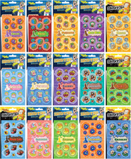 Scratch N Sniff Stickers 15-Pack - Grape, Pickle, Banana, Blueberry, Chocolate,