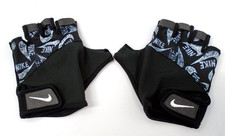 Nike Gym Elemental Fitness Gloves Women's Medium Spell Out Logo Black/White
