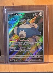 snorlax pokemon card price Pokemon- SVP 051 - 151 Black Star Promo - English - Full Art clear acrylic holder that perfectly accentuates the stunning visual design and character artwork Snorlax 143/196 Pokemon Prize Pack