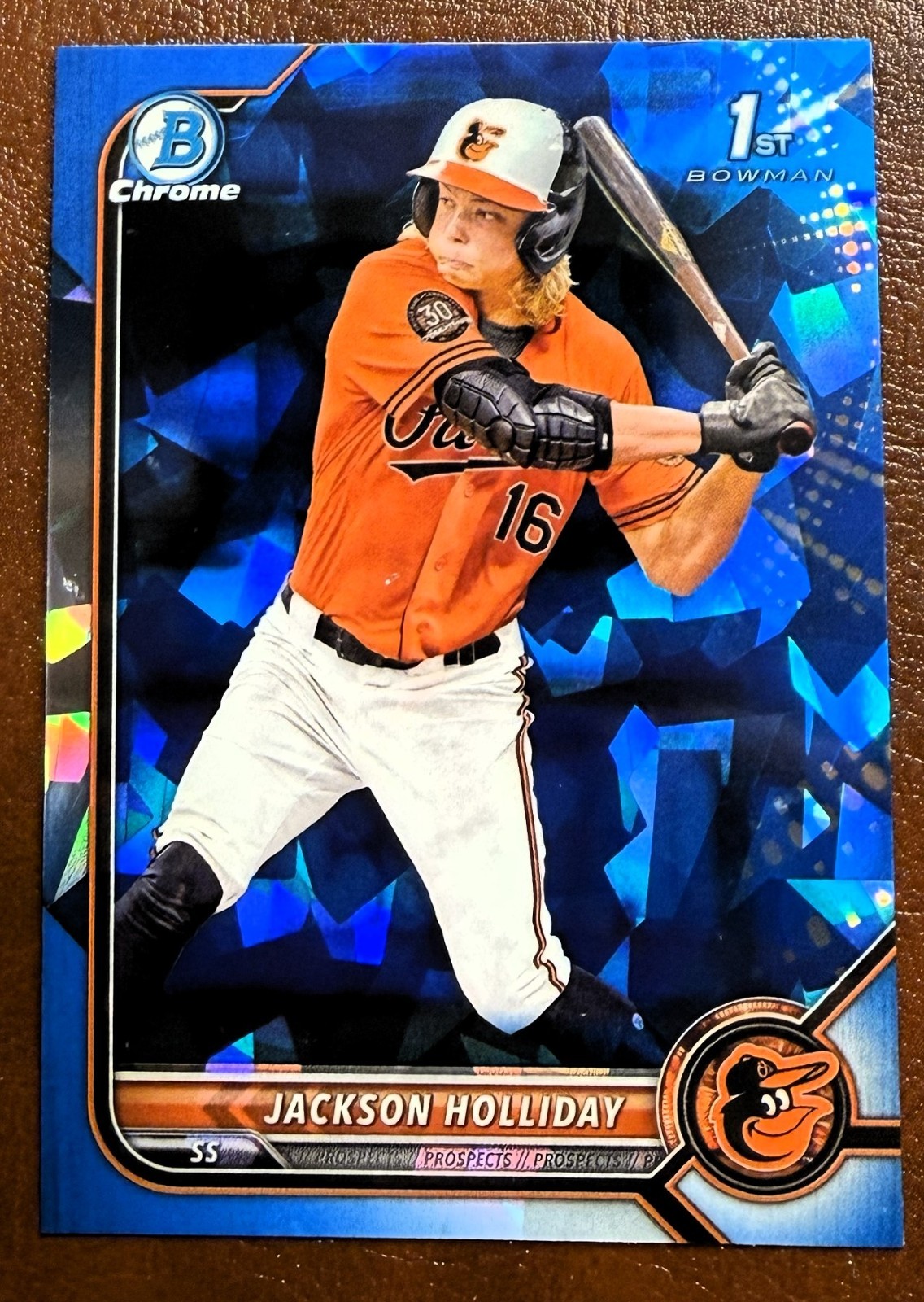 Jackson Holliday 2022 Bowman Chrome Draft Sapphire #BDC-168 1st Prospect Rookie