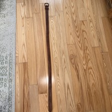 Vintage Chambers Tooled Top Grain Leather Belt Buckle Brown 38