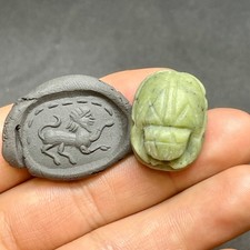 Ancient Egyptian Jasper intaglio Seal old Scarab Amulet Seal Stamp Bead