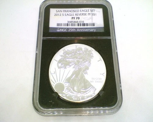 2012-S AMERICAN SILVER EAGLE***REVERSE PROOF***NGC PF70