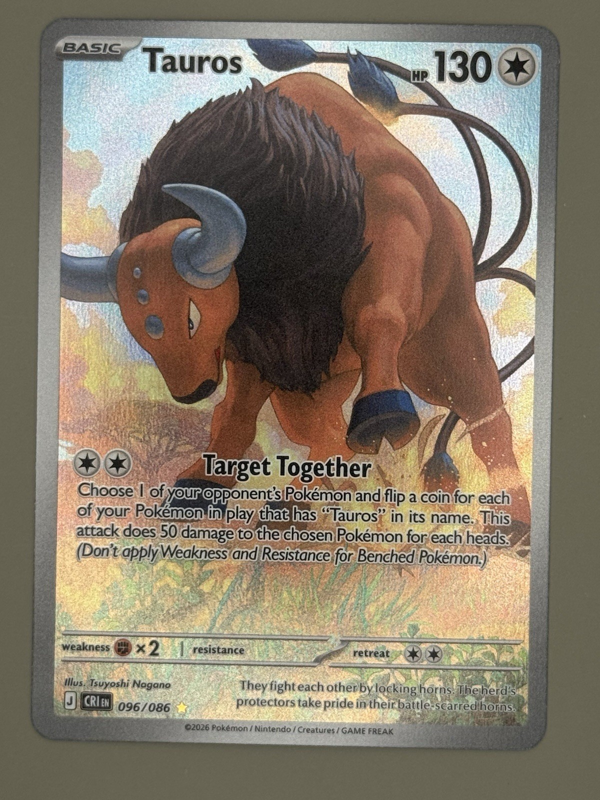 Tauros 096/086 Me04: Chaos Rising Holo