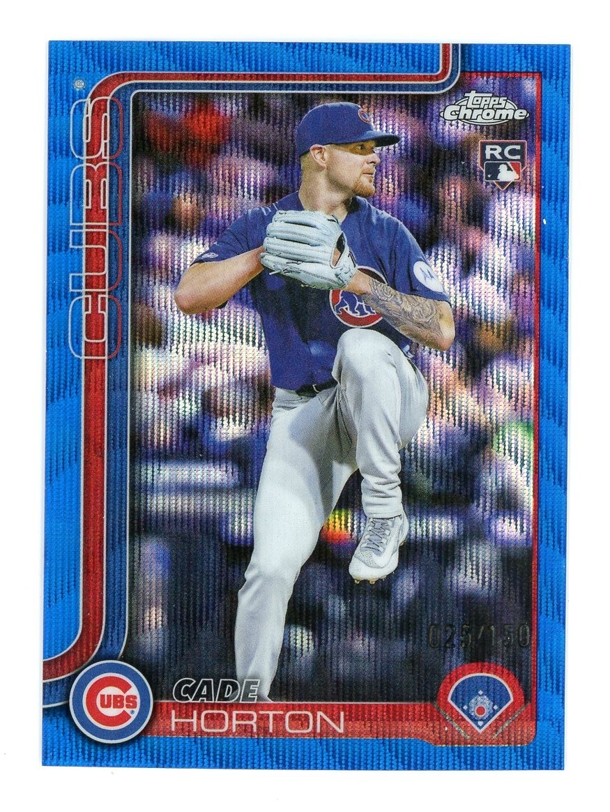 2025 Topps Chrome Update #USC102 Cade Horton RC Rookie Blue Wave Refractor /150