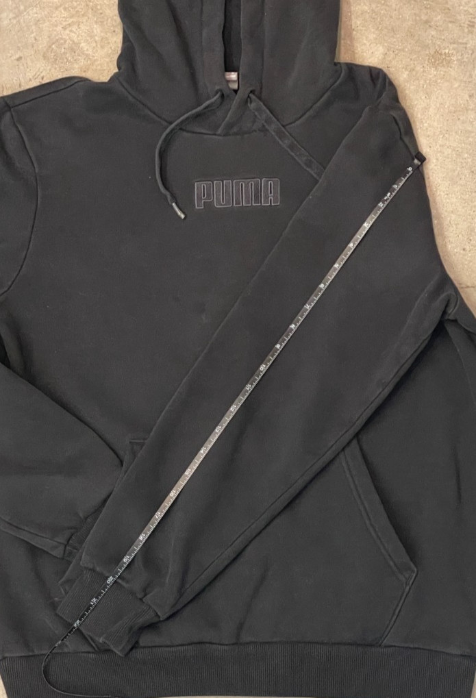 Puma Hoodie Women M Black Pullover Logo Pocket Athletic Casual Sweatshirt thumbnail 7