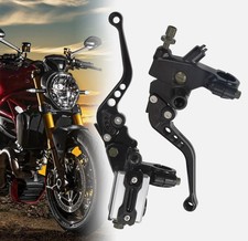 2Pcs 7/8" Universal Motorbike Motorcycle Brake Clutch Master Cylinder Lever Set