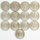 13x 1934-1945 Assorted Date Walking Liberty Half Dollars 50c 31504