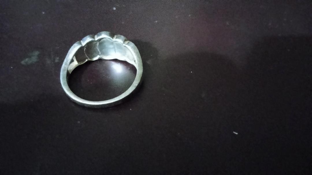 Sterling silver abalone show ring size 7 Ruby Lane