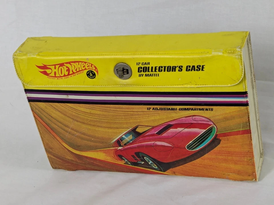 Vintage Hot Wheels Redline 12-Car Collectors Case 1968 Mattel USA Made - Image 2 of 4