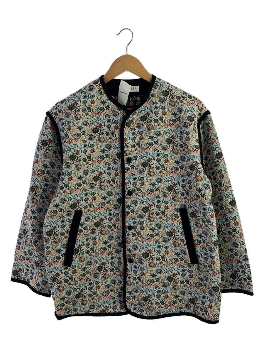 ALTRA TOMORROWLAND altro arazzo floreale giacca senza colletto 36 cotone bianco