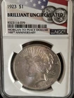 1923 Peace Silver Dollar NGC Brilliant Uncirculated $1