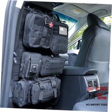 tactical car seat back organizer and storage truck seat covers with a Black