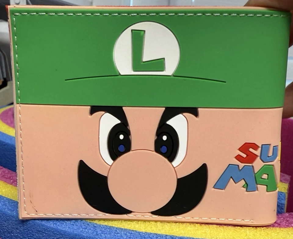 Bioworld Super Mario world wallet rubber bifold men’s multicolored ID coin new - Image 2 of 4