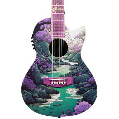 Lindo Ryokou Stahl- oder Nylonsaiten Elektroakustik Reisegitarre japanische Kunst