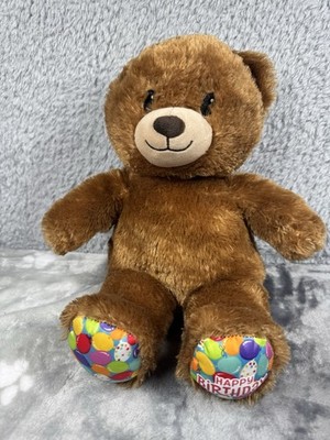 B-A-B BUILD-A-BEAR WORKSHOP  Happy Birthday  Plush Brown 16in Teddy Bear  