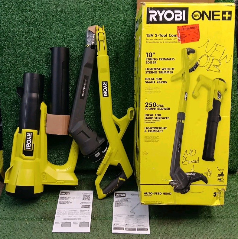 NEW OB RYOBI 10" String Trimmer & Blower Combo Kit PCLCK201K - TOOLS ONLY *READ*