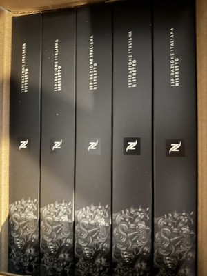 5 X Nespresso Risttretto Ispirazione Italiana Dark Roast Coffee 40 Capsules Pods
