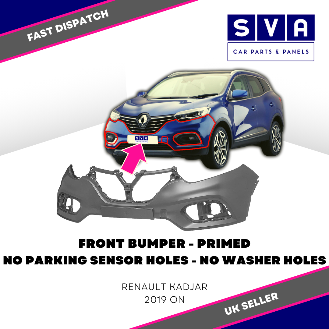 For Renault Kadjar 2019> Front Bumper Primed No Parking Insurance Approved New