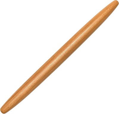 French Rolling Pin, 17 Inch Solid Wood Tapered Rolling Pin for Baking, Wooden Do