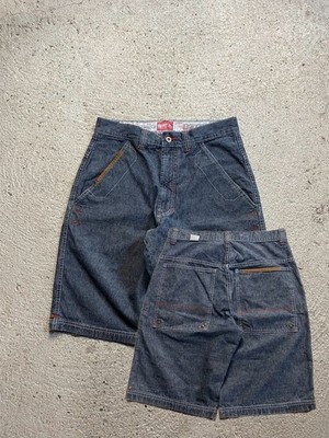 Ozoc Denim Jorts Shorts Jnco Southpole Hip Hop Oversized Baggy Y2k Rap Denim
