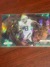 2023 Panini Prizm #F-17 Josh Jacobs Fireworks Prizms Green