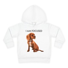 Focused Puppy Toddler Hoodie, Cute Dog Pullover, Kids Animal Apparel, ...