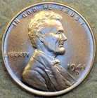 1941 D American Cent Uncirculated RB Lincoln Wheat Denver Mint Penny