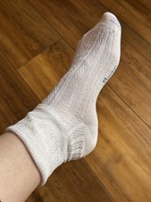 Vintage Teens Bri Nylon White Ankle Socks - Seconds - UK 4-5