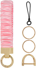 Keychain Wristlet, Stretchy Key Lanyard for Car Keys with D Ring,Anti-Lost Wrist