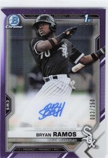 2021 Bowman Chrome U - Bryan Ramos 1st #CPA-BR Purple Auto 3/250  (AU, RC)