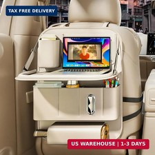 Backseat Car Organizer with Tray 1 Pack,Car Backseat Organizer with Foldable Tab