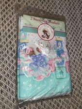 2 Vtg Riegel Teddy Beddy Bear Friend Baby Blanket 30  X40  New Sealed USA Made