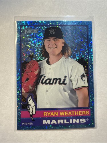2025 Topps Heritage - Ryan Weathers #275 Chrome Light Blue Sparkle Refractor